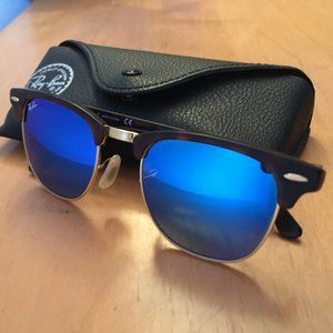Ray Ban Clubmaster Blue Reflective Sunglasses